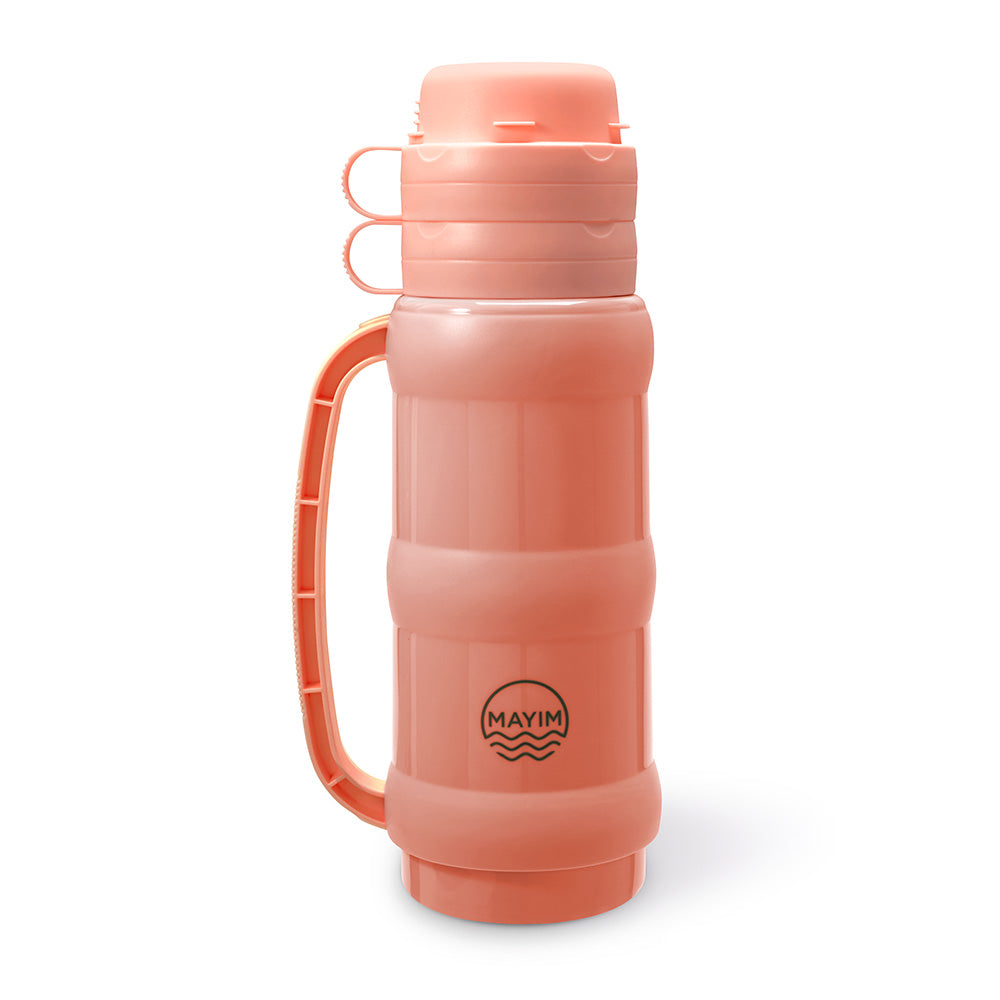 Stainless Steel Thermos with 2 Cups - Cantaloupe – Mayim Bottle