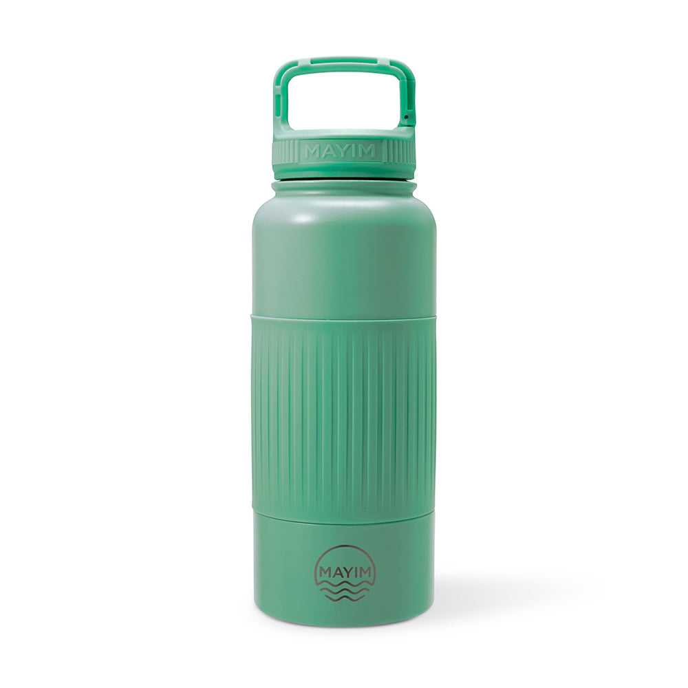 Mayim Collapsible Water Bottle - Food Grade Silicone - 200-500ml - Green