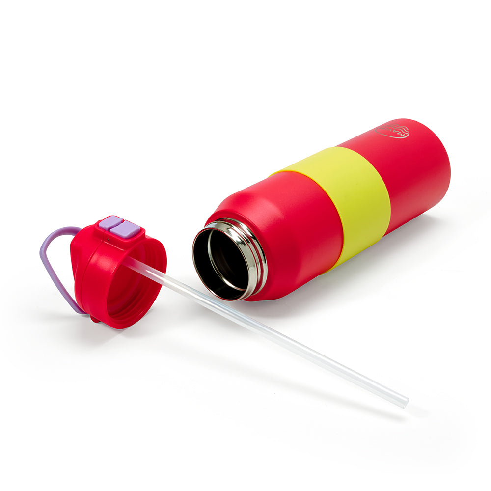Free-Sip Powder Coated Bottle - Red Lime Mix – Mayim Bottle