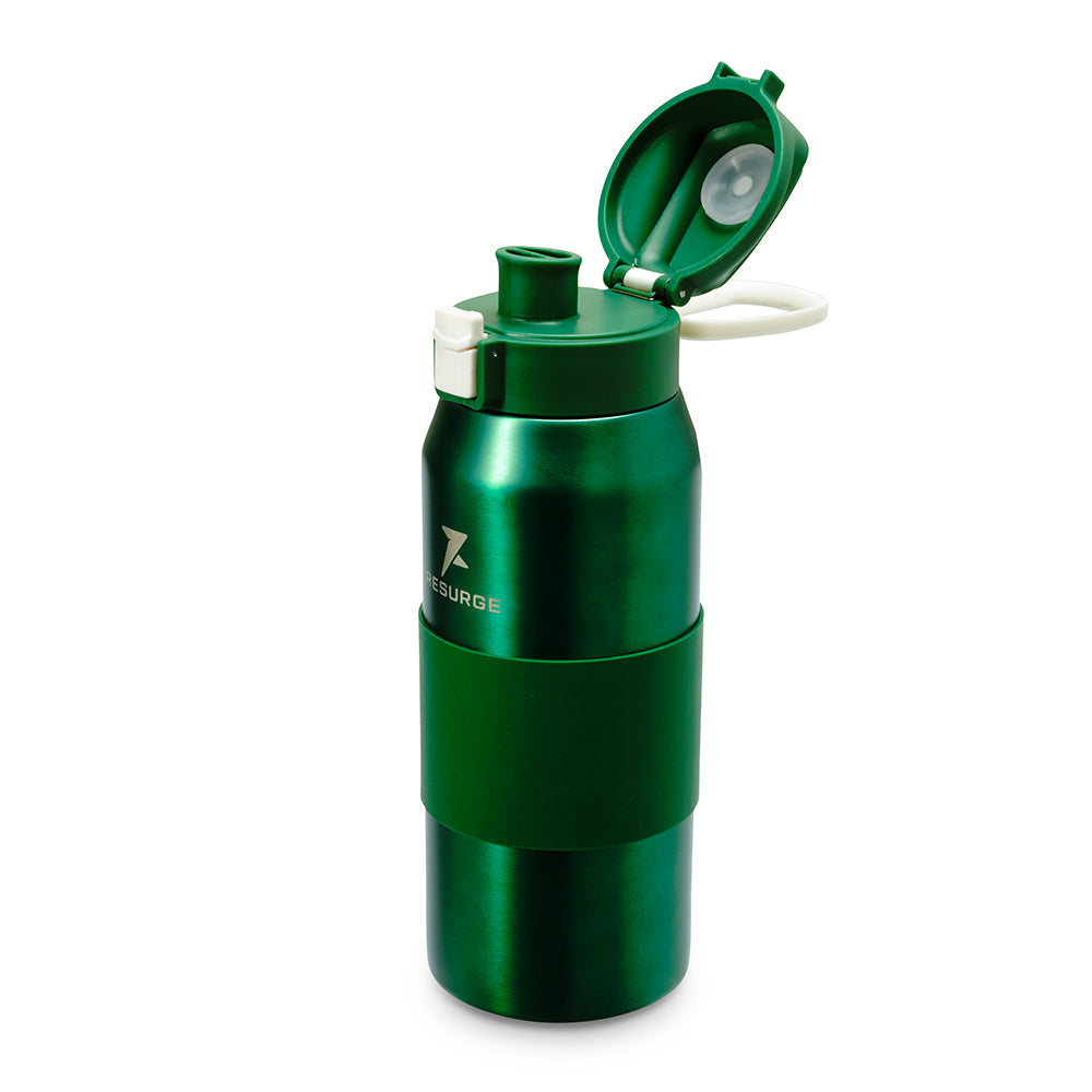 Free-Sip Metallic Sports Bottle - Green – Mayim Bottle