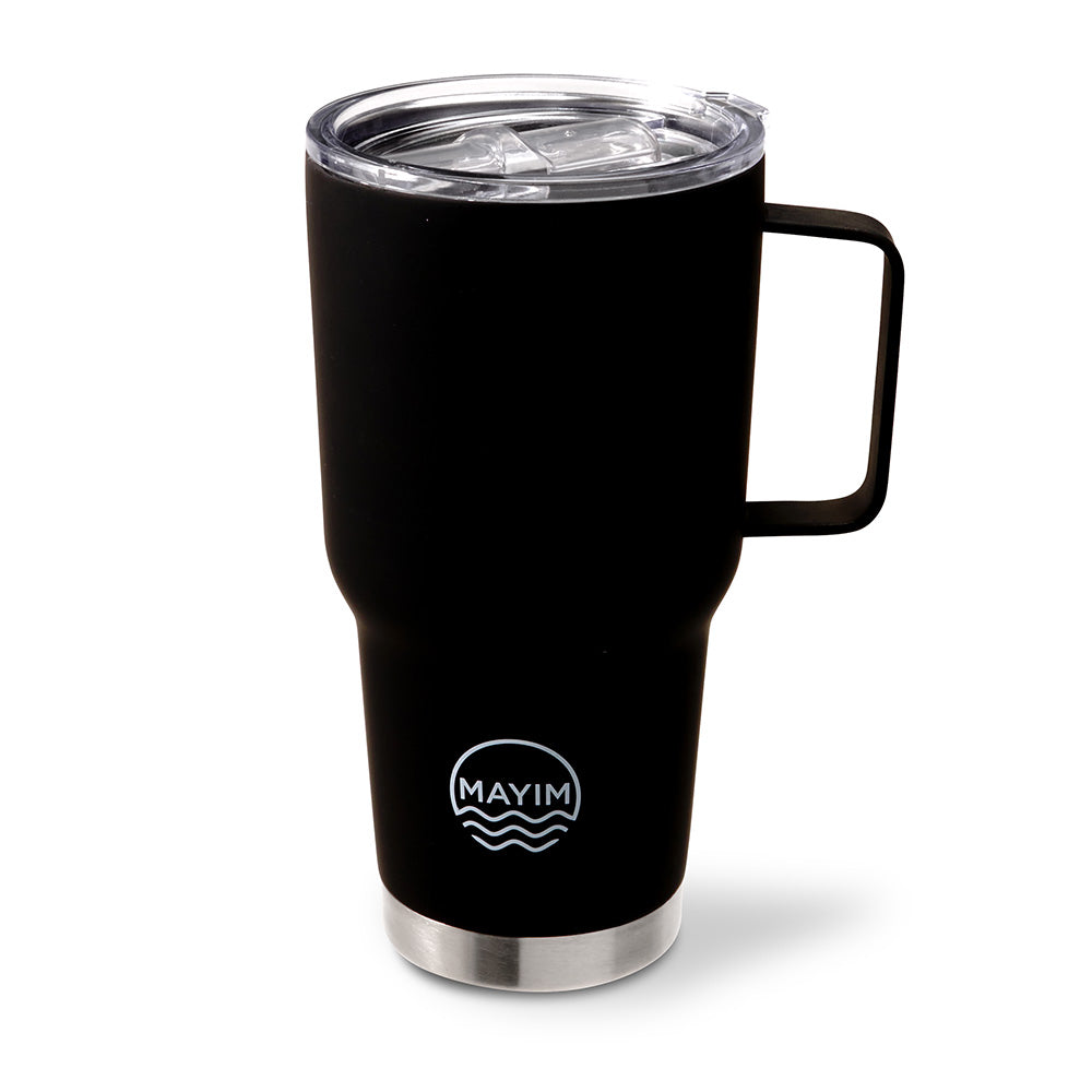 Mayim Large Travel Coffee Mug Tumbler with Clear