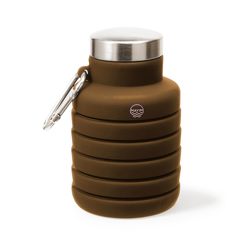 Bottle Holder - 24Bottles® flask with brown fabric cover