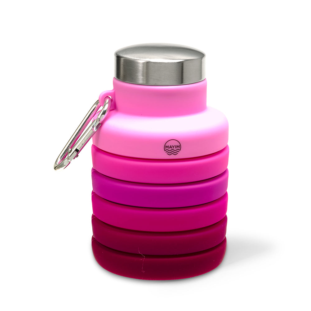 Collapsible Pink Ombre Water Bottle