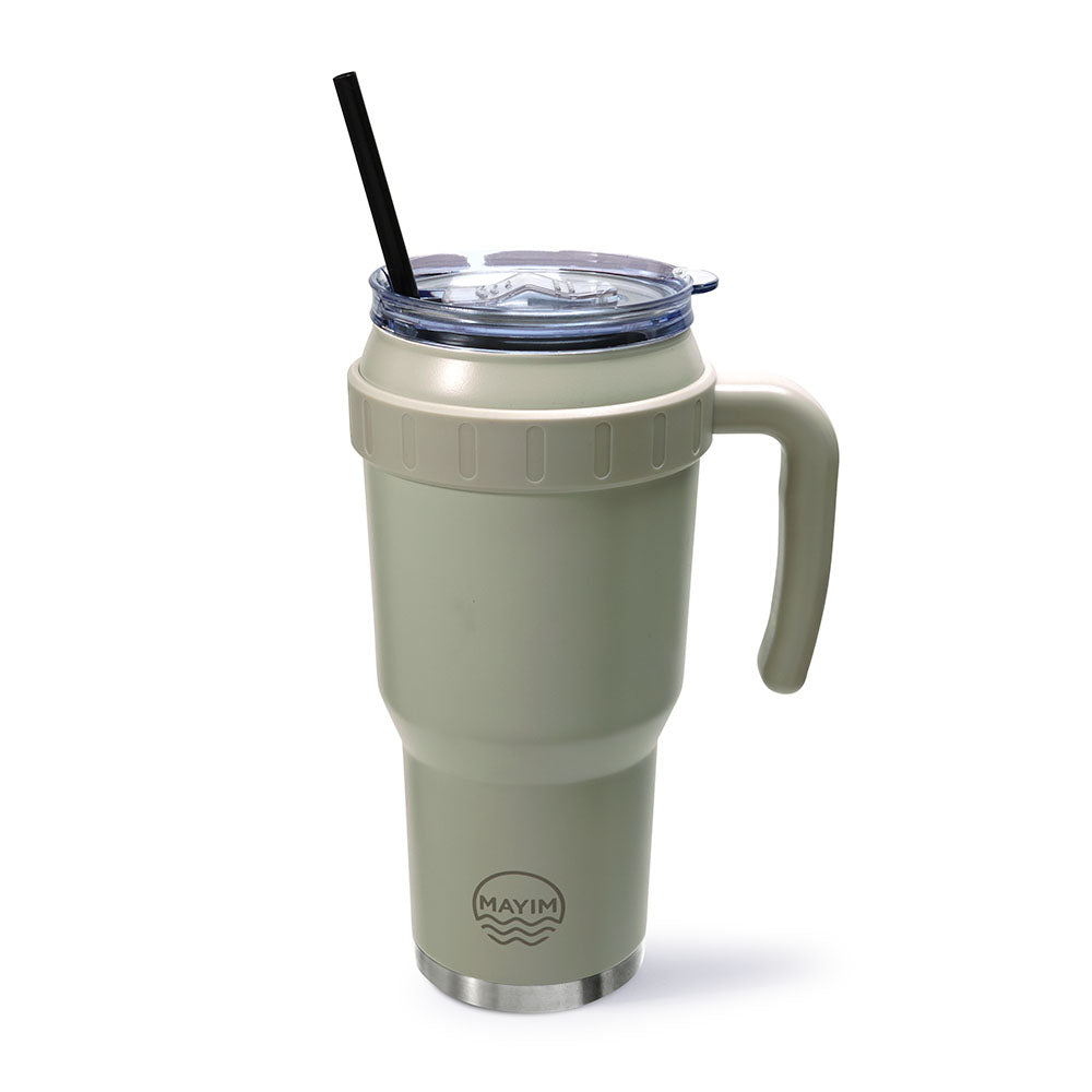 Tumbler with Handle Mug for and Cold white