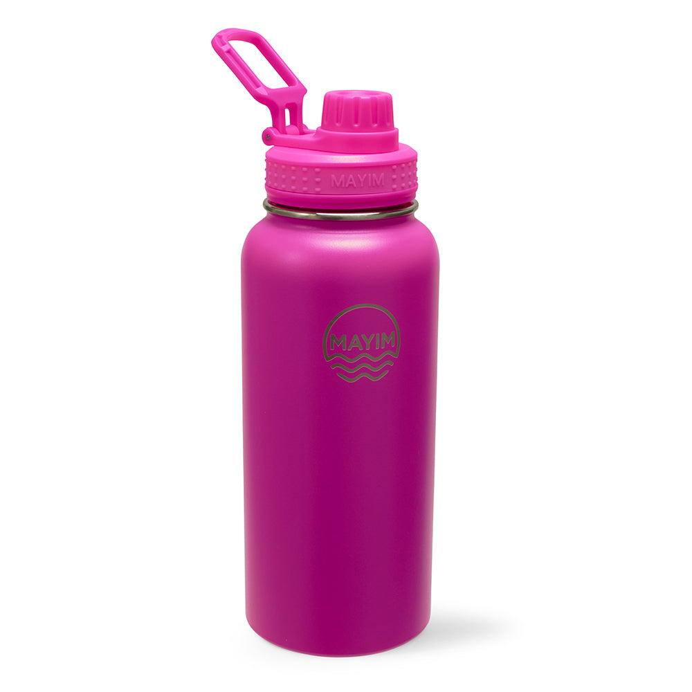 MIP Brand 25 oz Aluminum Sports Water Travel Bottle Girl Boss (Hot-Pink)