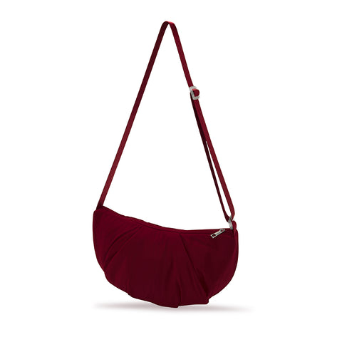 THE "CRESCENT" CROSSBODY BAG - BURGUNDY