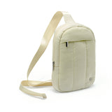 SLING PUFFED CROSSBODY BAG  - CREAM