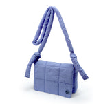 NYLON QUILTED PUFFER  CROSSBODY BAG  - PERIWINKLE