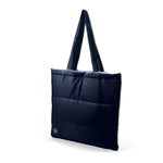 QUILTED PUFFER TOTE - NAVY