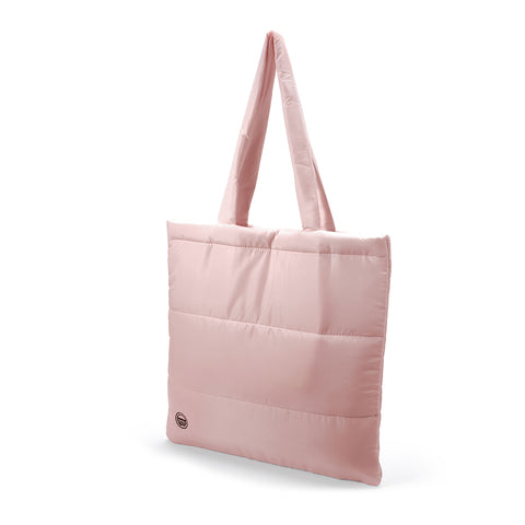 QUILTED PUFFER TOTE - PINK