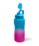 Ombre Motivational Water Bottle- Blue to Fuchsia