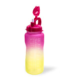 Ombre Motivational Water Bottle- Fuchsia to Lime