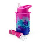 Kids Pop It Water Bottle - Pink/Blue/Purple