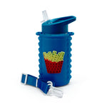 Kids Pop It Water Bottle - Turquoise/Yellow/Red