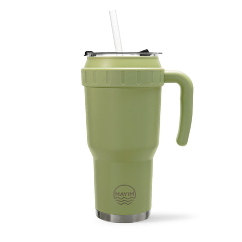 Traveler - Flip Straw & Easy Sip Lid - Sage