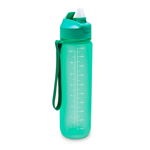 Skinny Motivational Water Bottle with Flip Straw Lid- Mint – Mayim Bottle