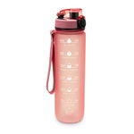 Skinny Motivational Water Bottle with Flip Straw Lid- Dusty Pink