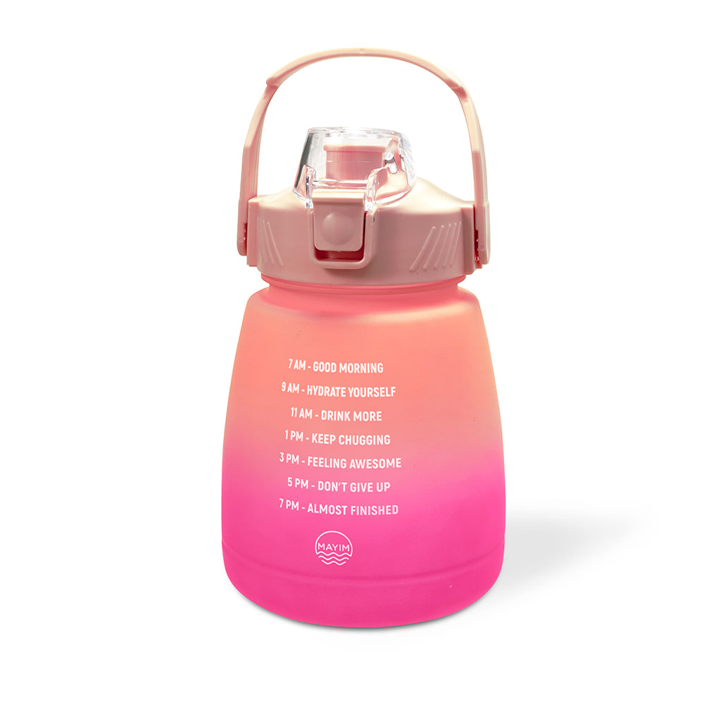 MAYIM Motivational Lantern Hydrate Bottle Pink