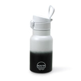 Kids Silicone Spout Water Bottle Suitable for Kids - White/Black