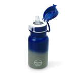 Kids Silicone Spout Water Bottle Suitable for Kids - Cobalt/Grey