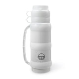 Stainless Steel Thermos with 2 Cups - White