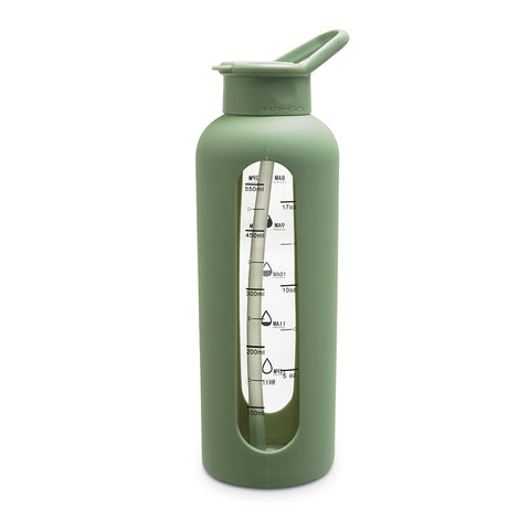 Borosilicate Glass Bottle - Sage