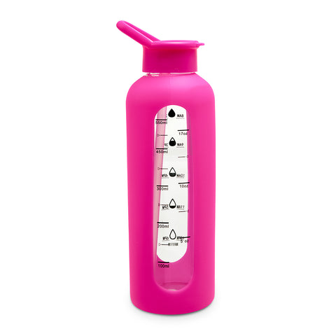 Borosilicate Glass Bottle - Hot Pink