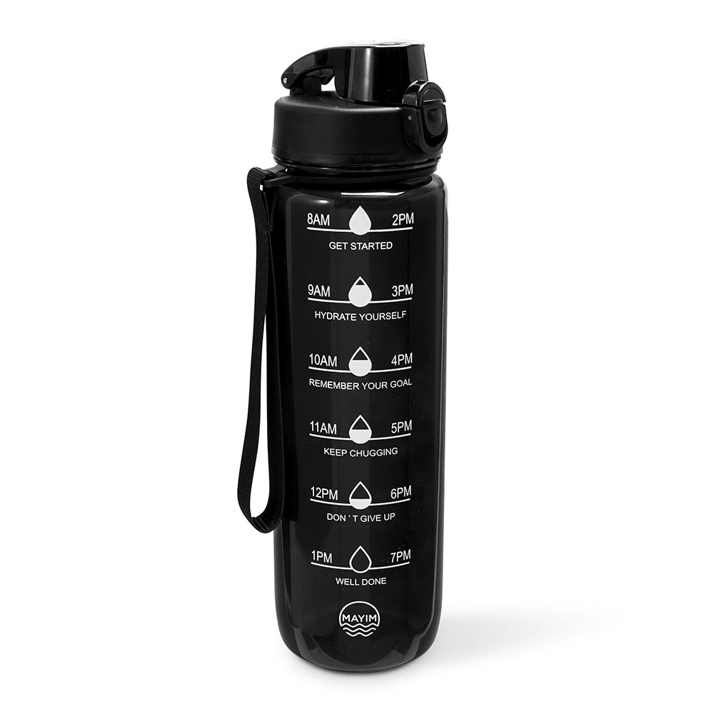 The Man Meter Black Slim Water Bottle - No Shave Life