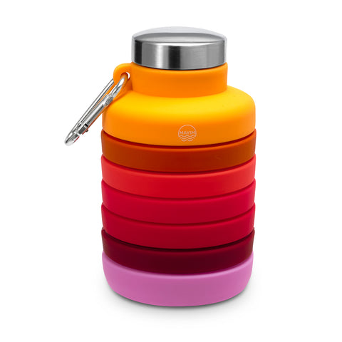 Collapsible Carabiner Bottle - Larger - Sunset