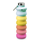 Collapsible Carabiner Bottle - Larger - Mint, Pink & Pastel