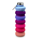 Collapsible Carabiner Bottle- Larger - Berry