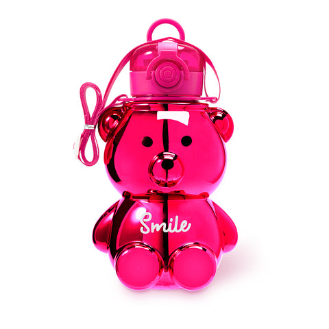 Electroplated Bear Bottle - Fuchsia