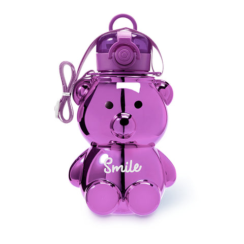 Electroplated Bear Bottle - Purple