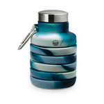 Collapsible Carabiner Bottle - Tie Dye - Dark Blue