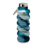 Collapsible Carabiner Bottle - Tie Dye - Dark Blue