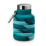 Collapsible Carabiner Bottle - Tie Dye - Blues