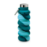 Collapsible Carabiner Bottle - Tie Dye - Blues