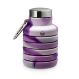 Collapsible Carabiner Bottle - Tie Dye - Purple