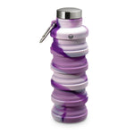 Collapsible Carabiner Bottle - Tie Dye - Purple