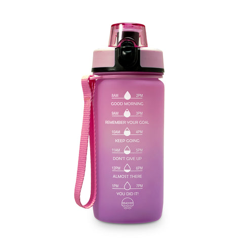 Kids Small Time Marker Motivational Bottle - Blush/Purple