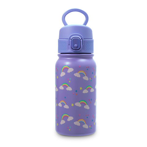 Kids 3D Embossed Print Stainless Steel Bottle - Light Blue