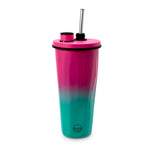 OMBRE MAGNETIC CAP TUMBLER - HOT PINK & AQUA