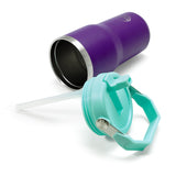 Kids Mini Adventure Flow Stainless Steel with Handle - Deep Purple & Mint