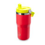 Kids Mini Adventure Flow Stainless Steel with Handle - Coral & Yellow