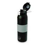 Free-Sip Powder Coated Bottle - Black Grey Mix