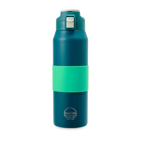 Free-Sip Powder Coated Bottle - Teal Turquoise Mix