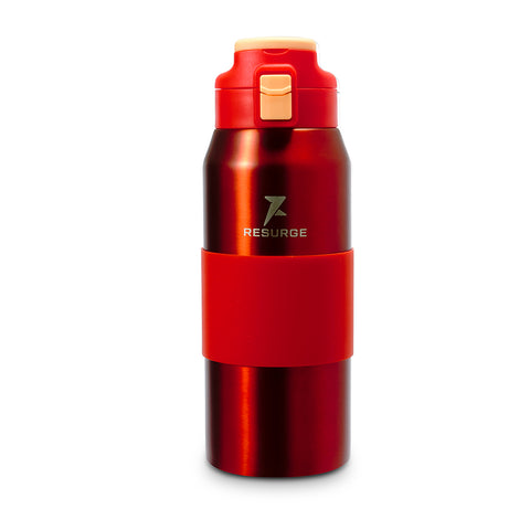 Free-Sip Metallic Sports Bottle - Red