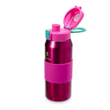 Free-Sip Metallic Sports Bottle - Fuchsia