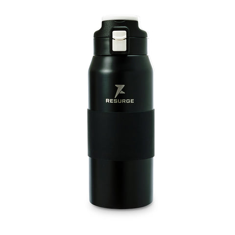 Free-Sip Metallic Sports Bottle - Black