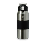 Free-Sip Metallic Sports Bottle - Silver